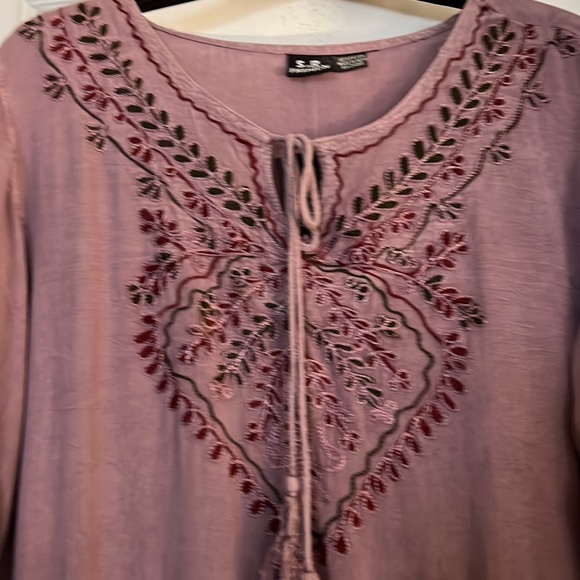 Purple Tunic 100% Rayon XXL NWT - Picture 2 of 6